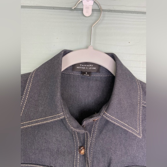 Tahari denim dress size 2 - Picture 4 of 6